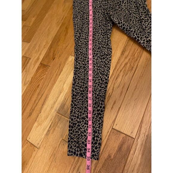 A New Day women's leopard print elastic waist with side zip skinny dress pants 4 - Picture 9 of 9